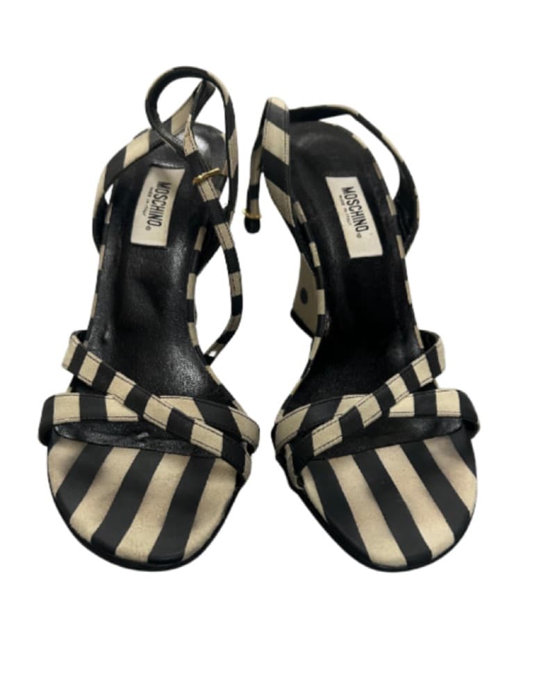 Moschino Stripe/Dot Wedges - Image 1