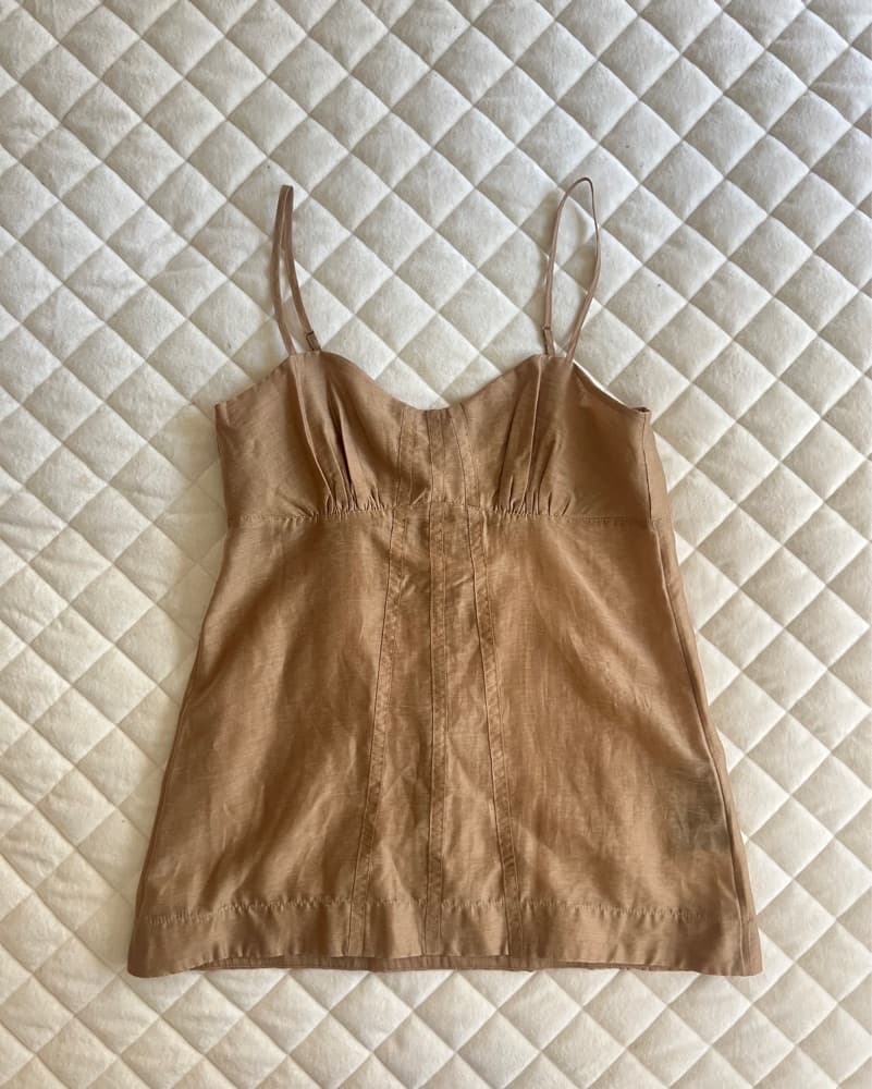 Sheer Tan Tank Top - Image 1