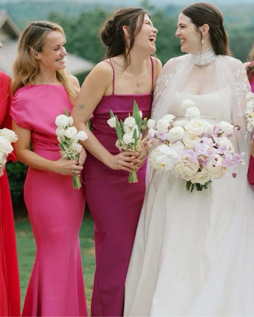 Chiara Boni Pink Column Gown Bow - Image 2