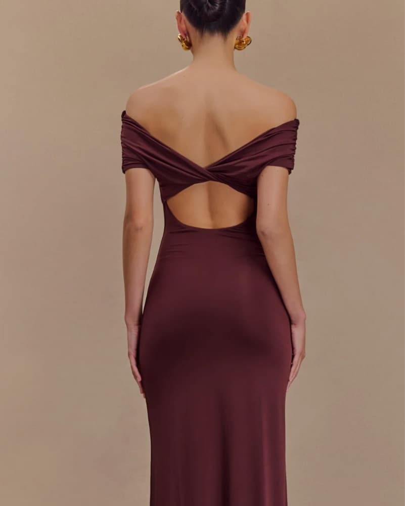 Meshki Maroon Gown - Image 2