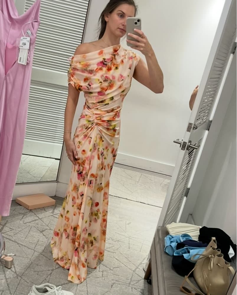 ALC Poppy floral Off The Shoulder Dress - Image 3
