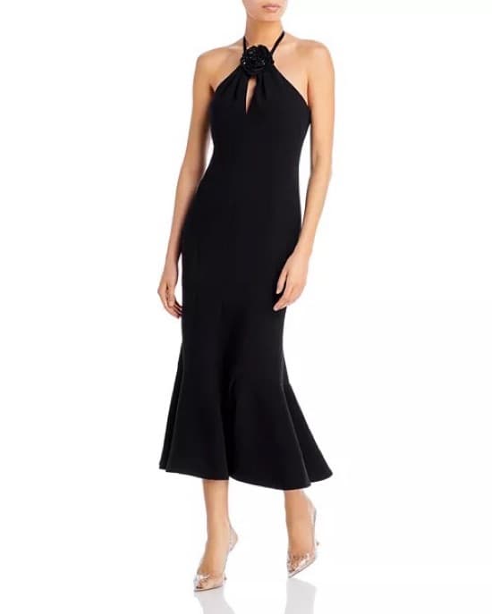Black Cinq a Sept dress with Flower  - Image 3