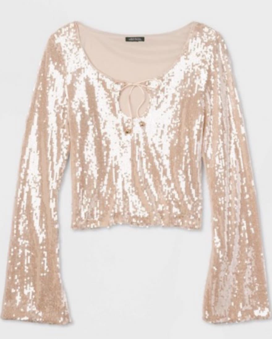 Long Sleeve Sequin Top - Image 3