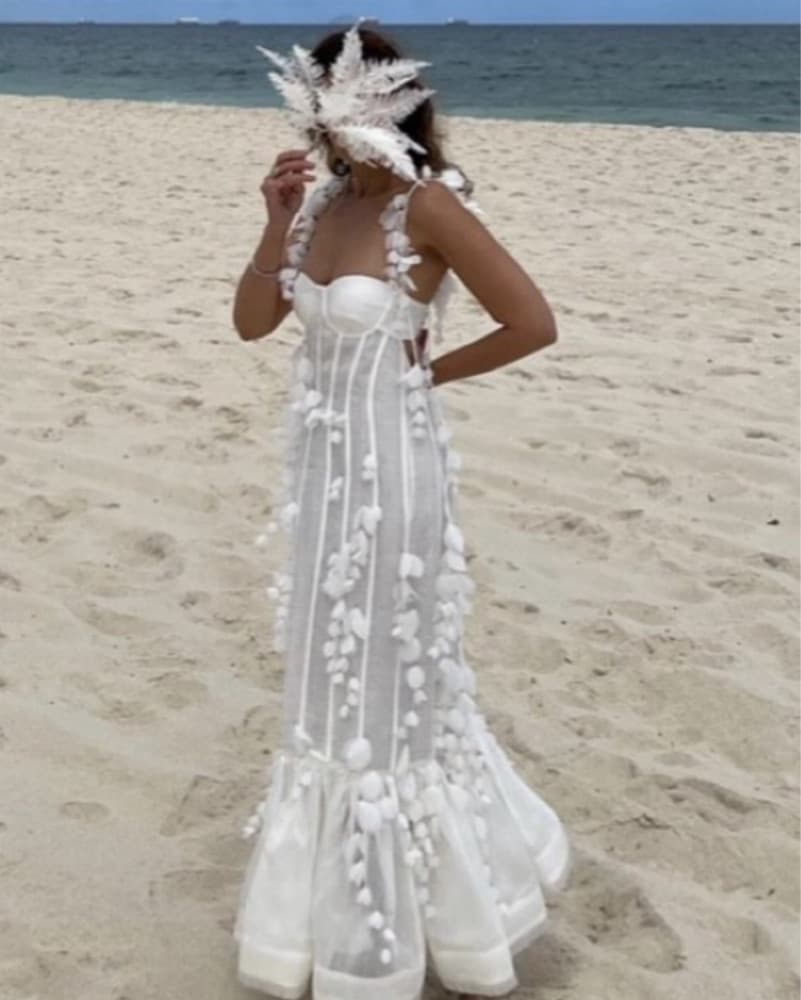 Zimmermann Petal White Midi Dress - Image 2