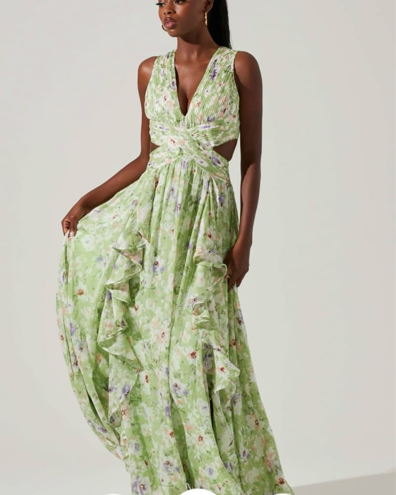 ASTR the Label Green Cutout Dress - Image 1
