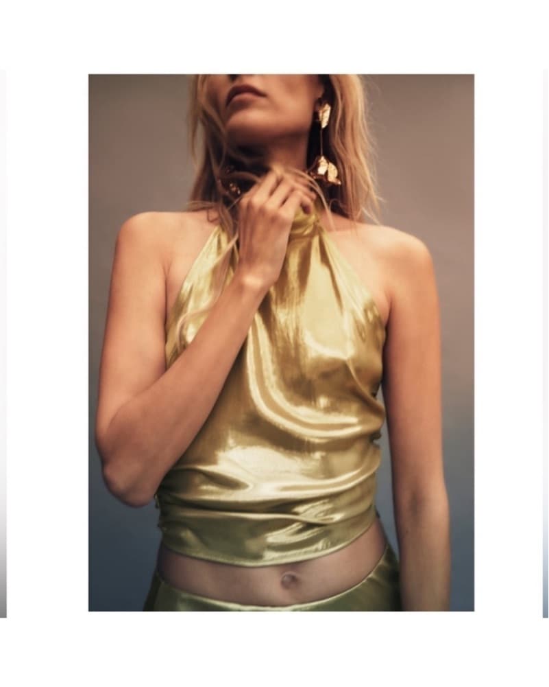 Zara Gold Metallic Halter & Skirt  - Image 2