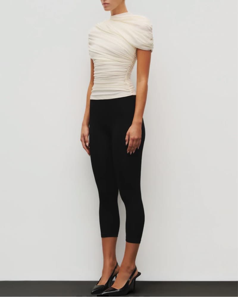 Heiress White The Draped Sholder Top  - Image 3