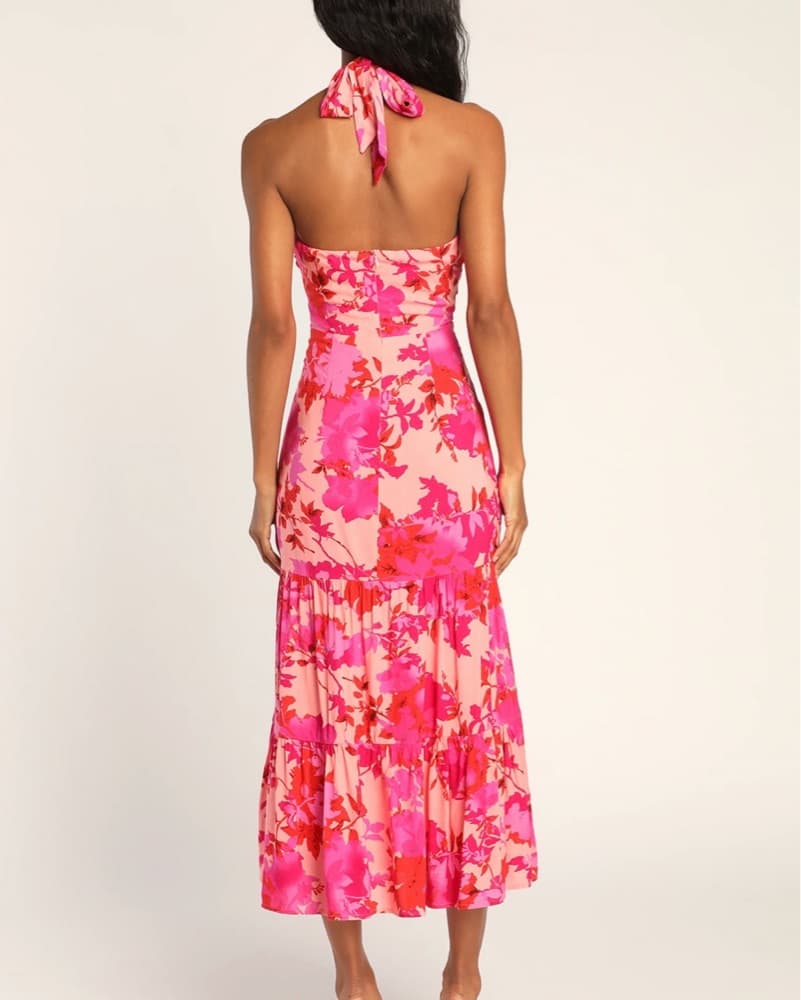 Peach And Pink Lulus Dress  - Image 2