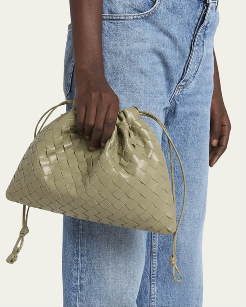 Bottega Medium Leather Pouch Bag  - Image 1