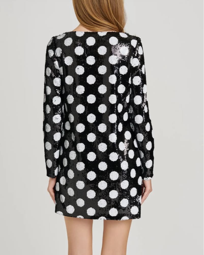 WAYF— Betty Polka Dot Long Sleeve Dress - Image 2