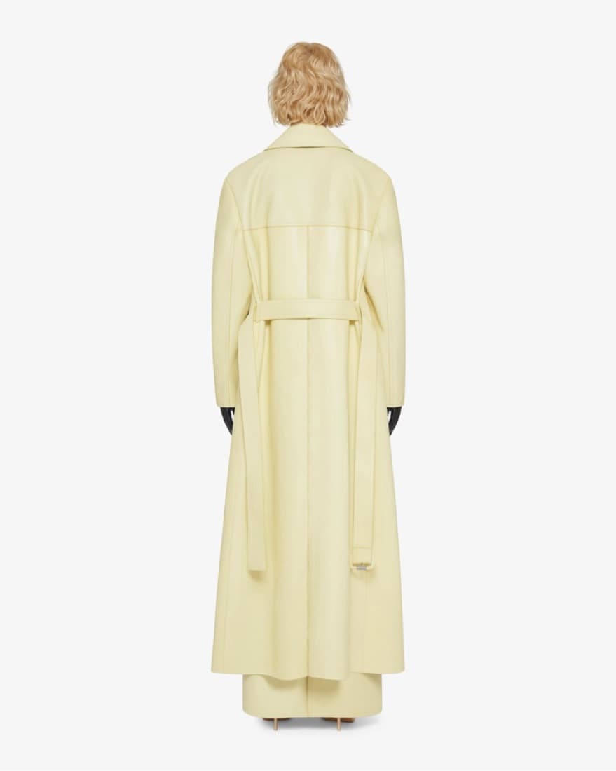 GIVENCHY yellow leather trenchcoat - Image 2