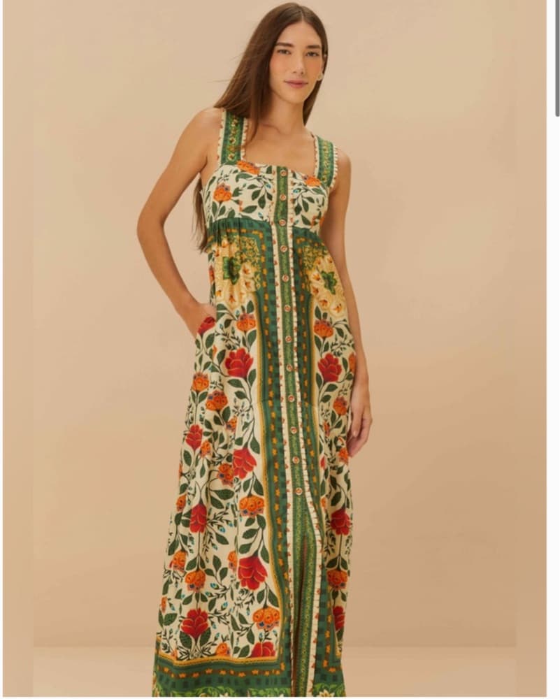 Farm Rio Garden Tapestry Maxi Dress  - Image 1