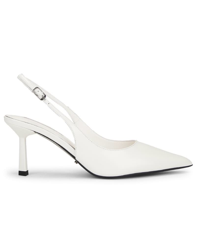 Tony Bianco Baz White Sling Back Heels - Image 1