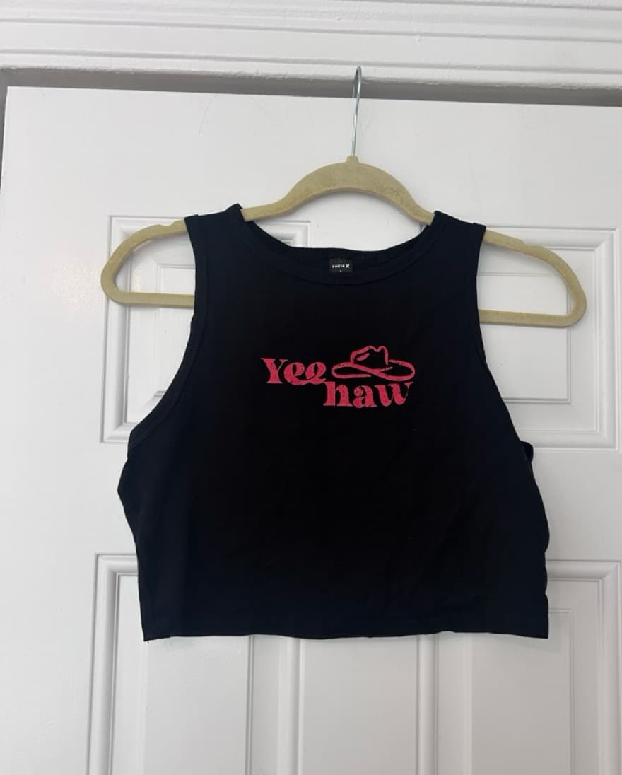 Black Yee Haw Tank Top - Image 1