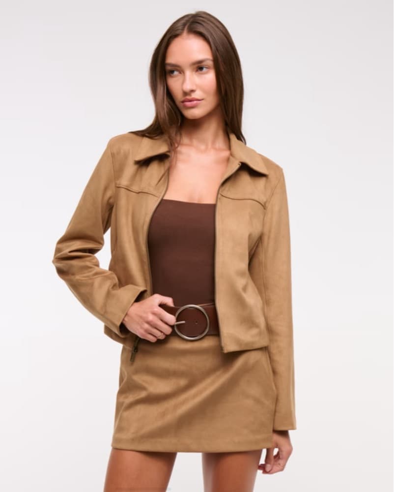   Zip Suade Jacket and micro shorts - Image 2