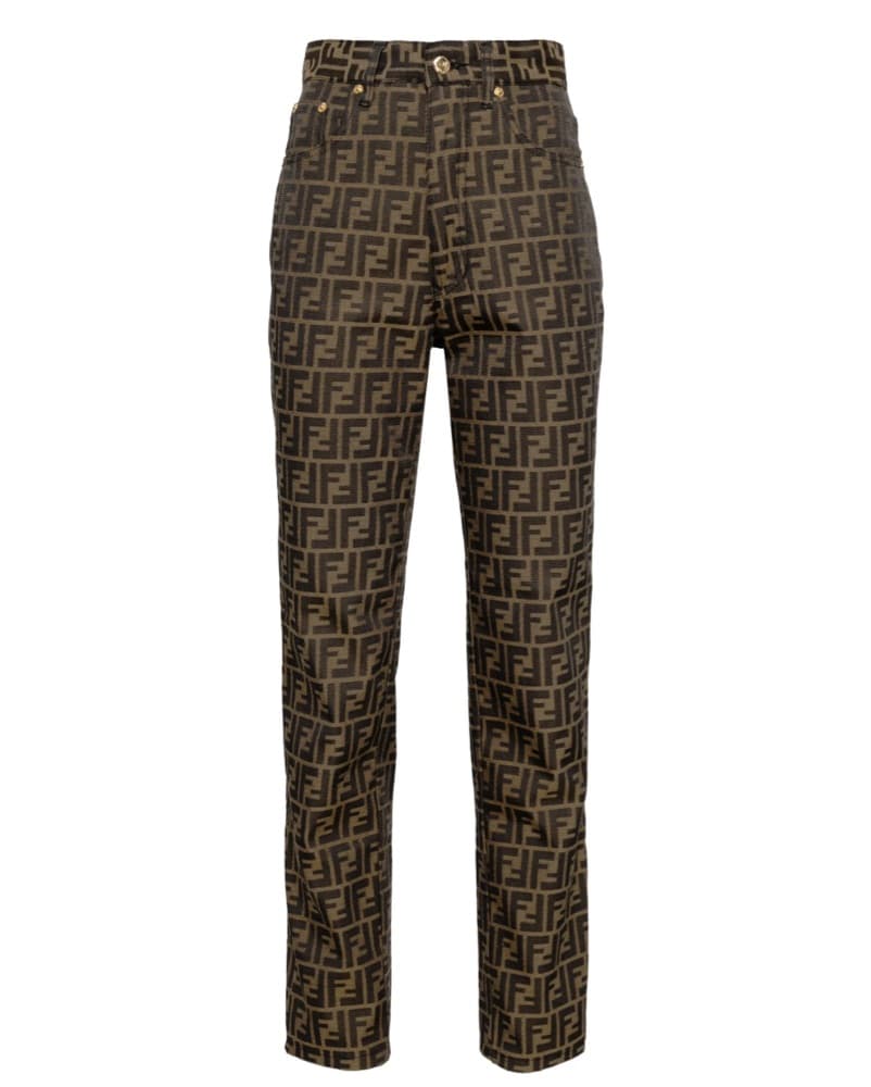 Vintage Fendi Zucca Monogram Jeans - Image 2