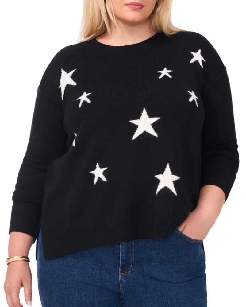 Vince Camuto Star Sweater Navy Blue - Image 4