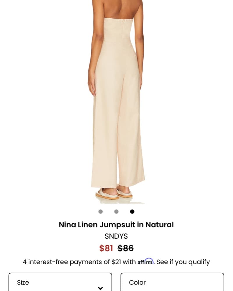 Chic Beige Linen Jumpsuit - Image 3