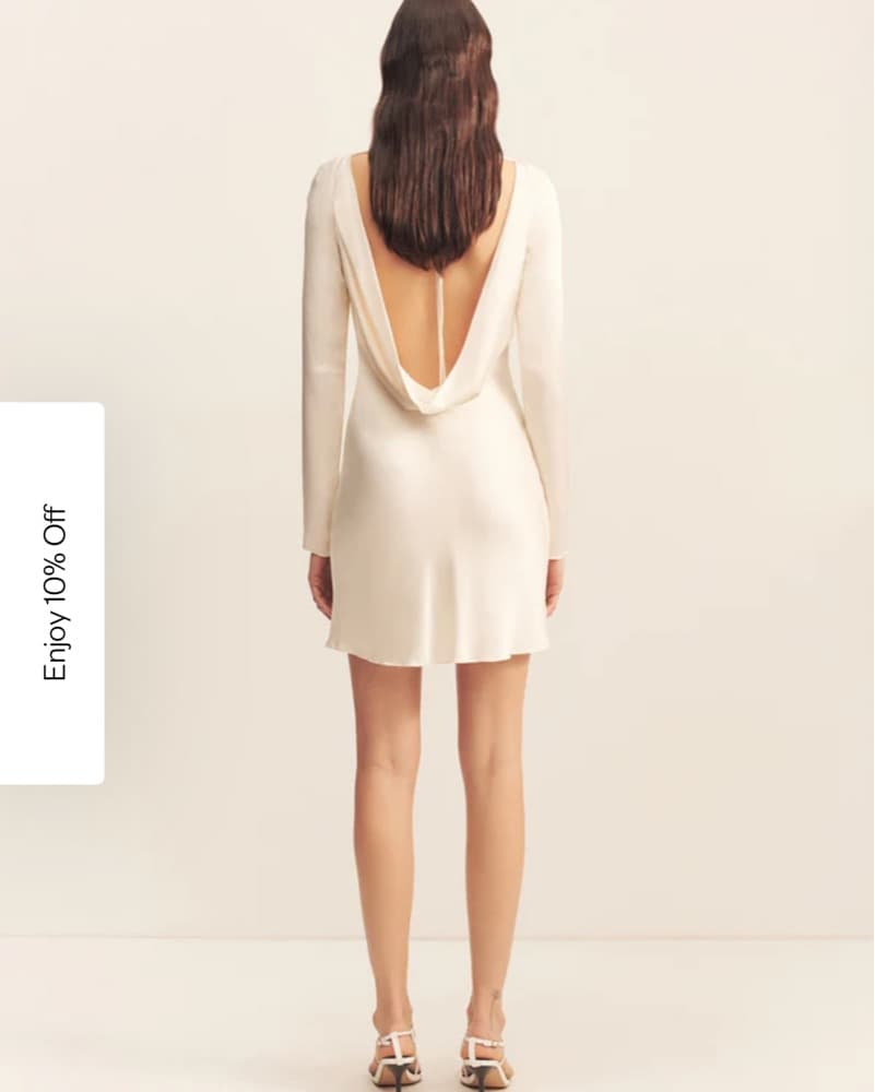 Shona Joy  Long Sleeve Backless Dress - Image 2