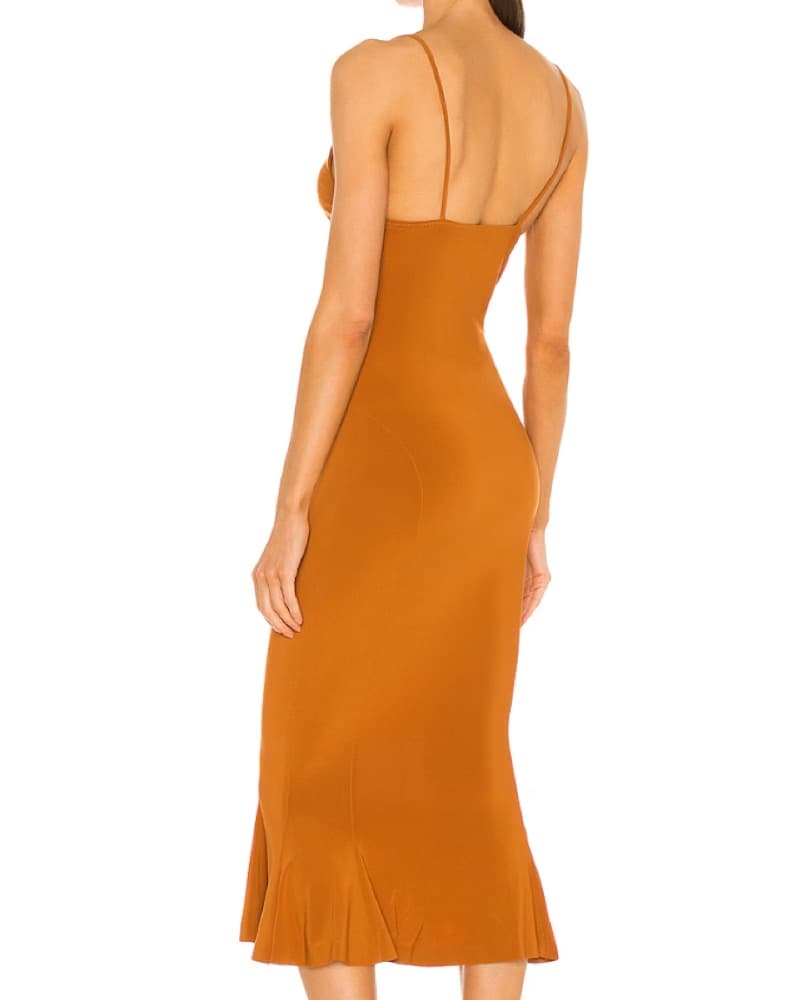 Vibrant Satin Midi Dress - Image 2