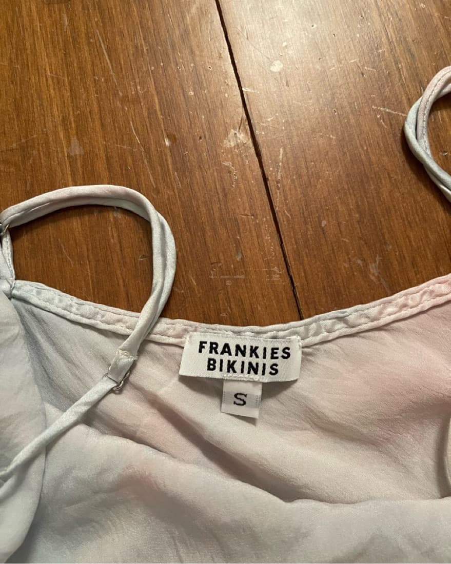 FRANKIES BIKINIS SILK SLIP DRESS - Image 3