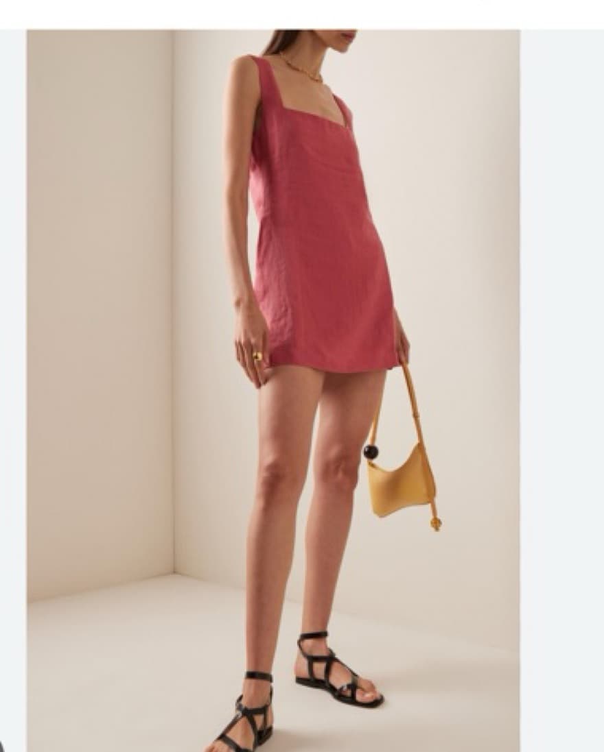 POSSEE Pink Linen Dress - Image 1