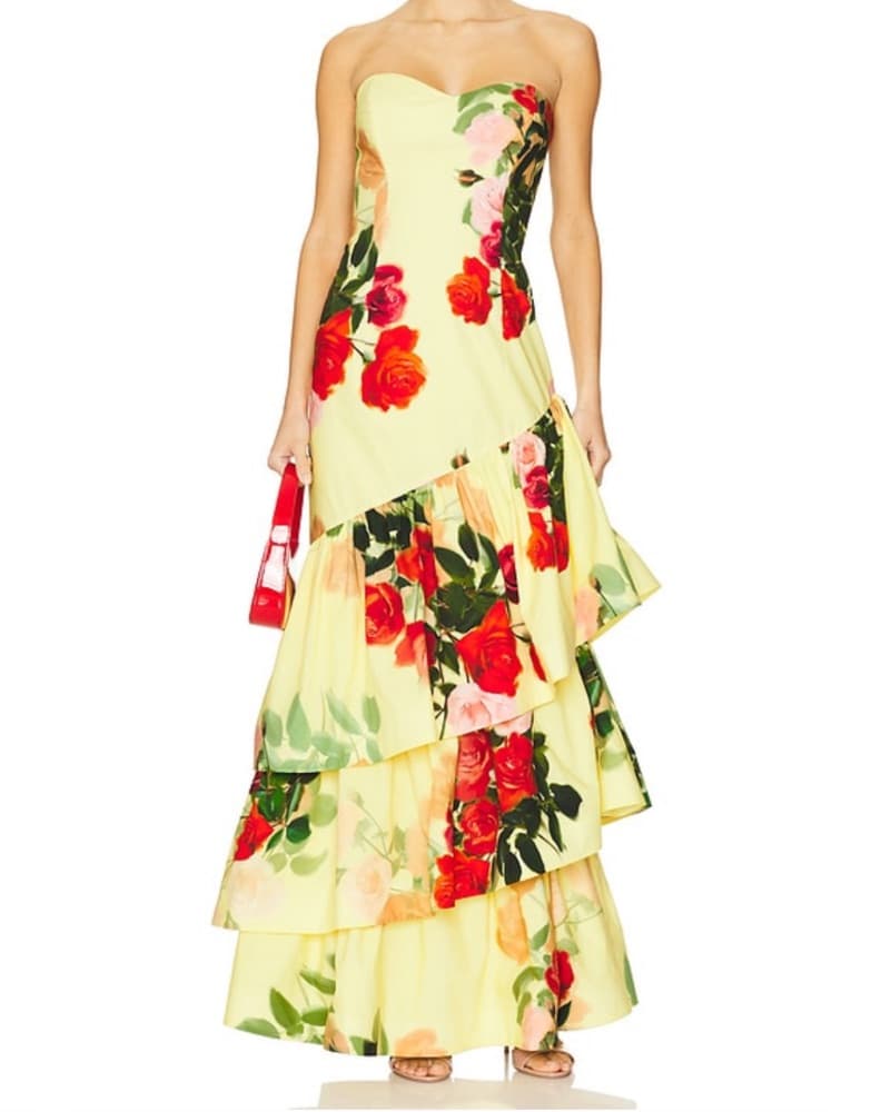 Cara Cara Floral Strapless Maxi Dress - Image 1