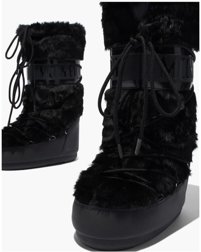 Moon Boots Fur Black Icon Tall Boots  - Image 4