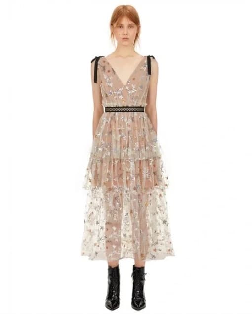 Self Portrait Mesh Dress - Image 2