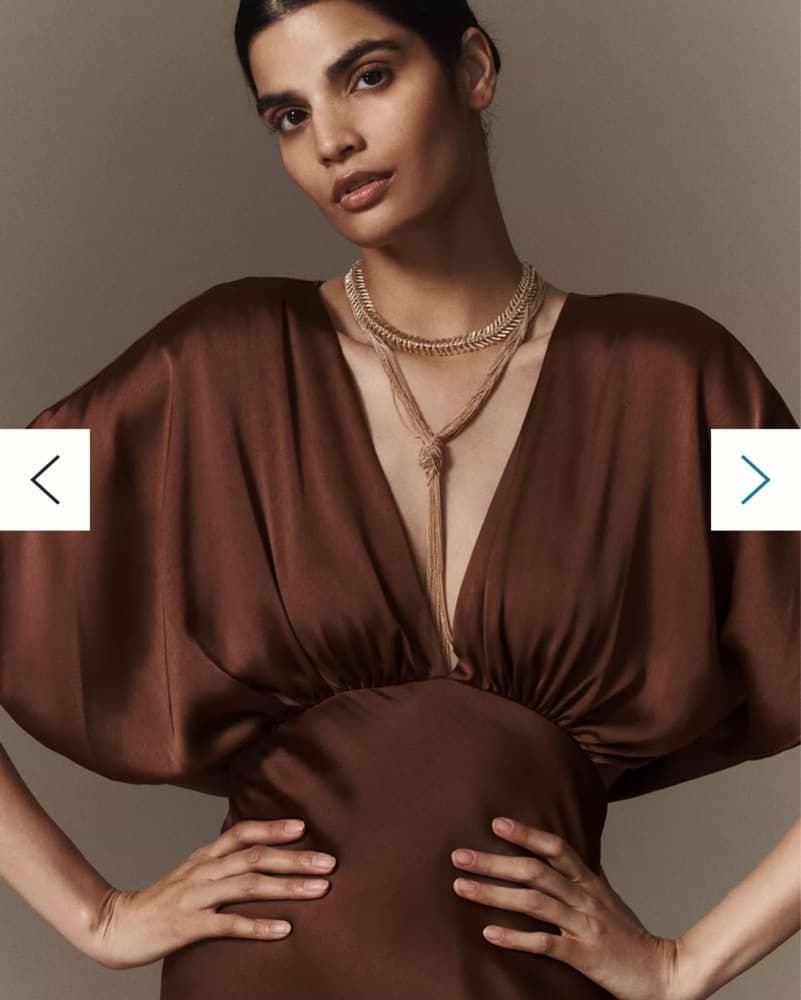 BHLDN Amelia Deep-V Flutter-Sleeve Satin - Image 4