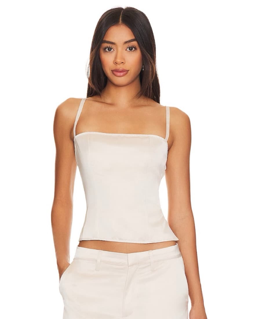 Lioness Butterfly Corset Top Cream - Image 1