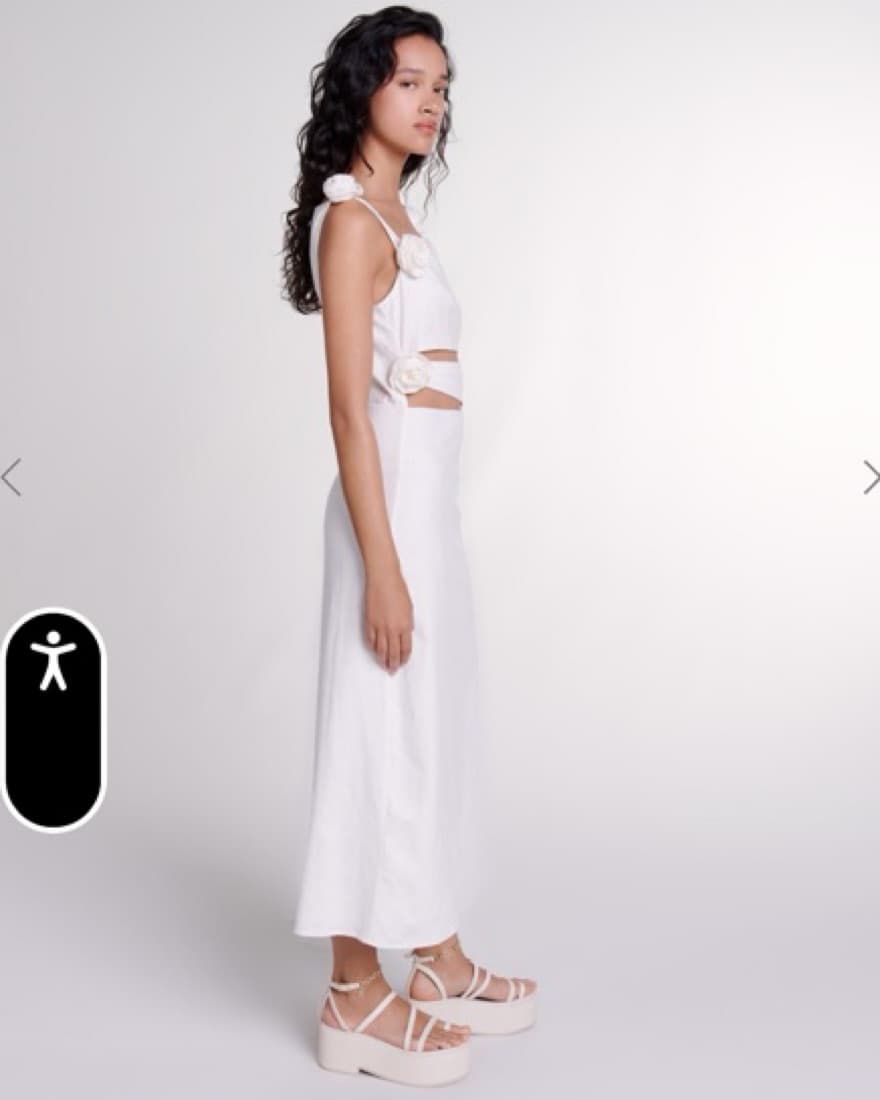 Maje Openwork Linen Dress - Image 2