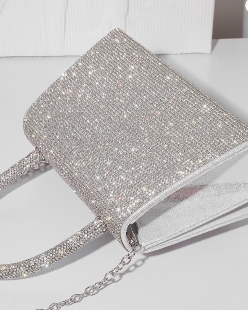 Rhinestone Evening Handbag With Bow  - Image 2