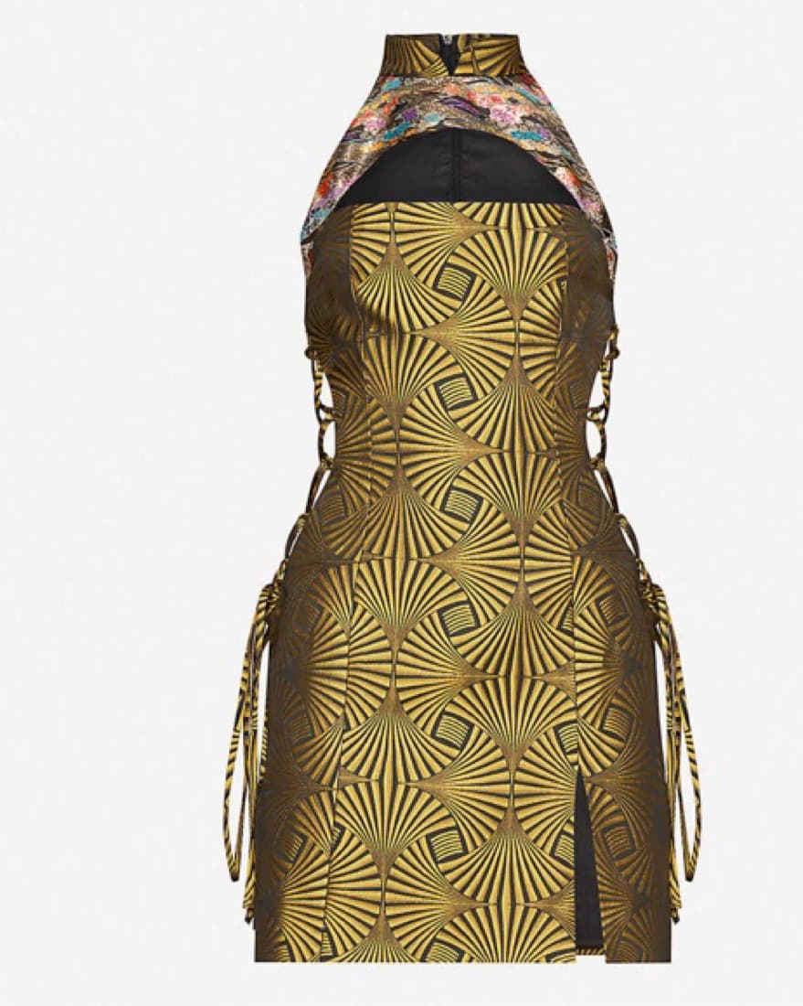 KIM SHUI HALTER BROCADE QI PAO DRESS - Image 3