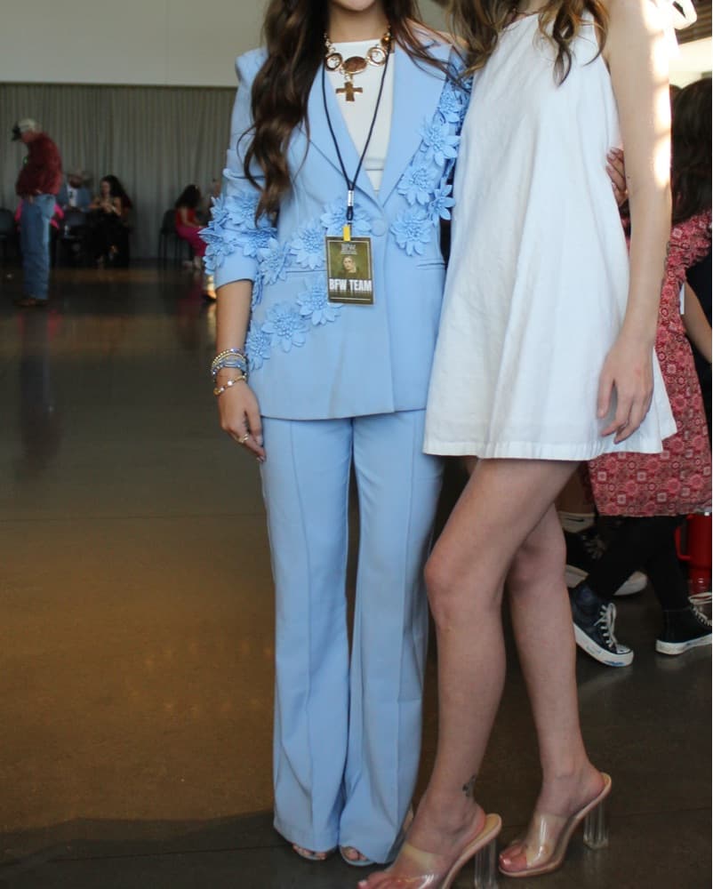Baby Blue Embellished Suit Set - Image 2