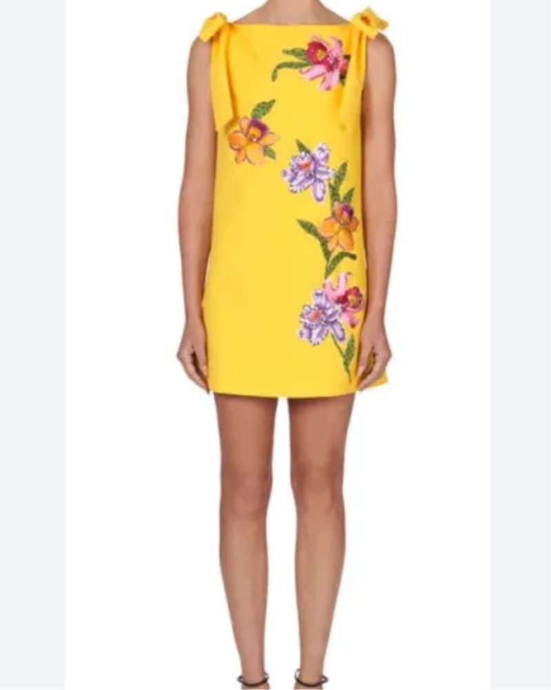 Carolina Herrera Yellow Shift Dress - Image 2