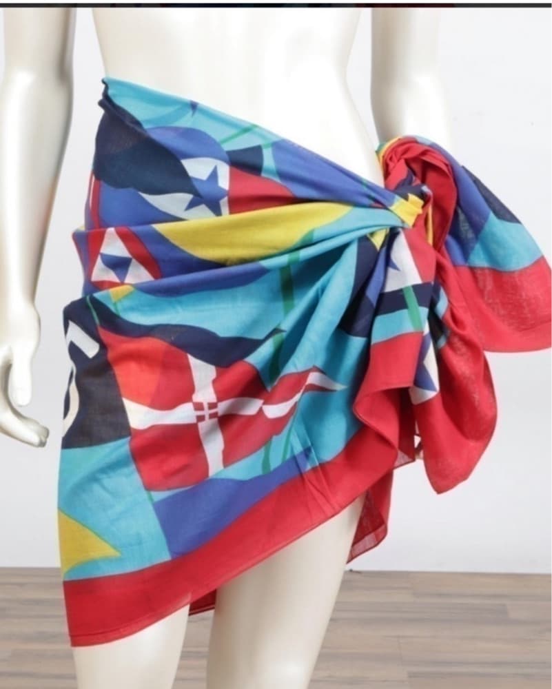 CHANEL Pareo Cotton Flag Print  - Image 2