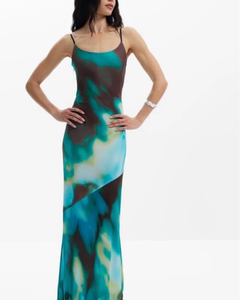 Vibrant Tie-Dye Maxi Dress - Image 1