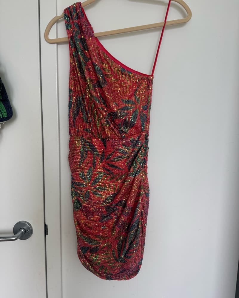 Vibrant One-Shoulder Sequin Dress - Image 2