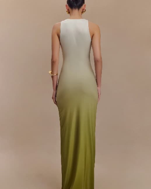 Meshki Low Cut Green Stella Dress  - Image 3