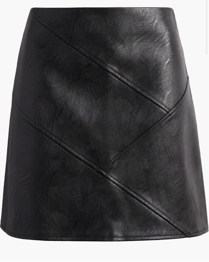Faux Leather Mini Skirt - Image 1