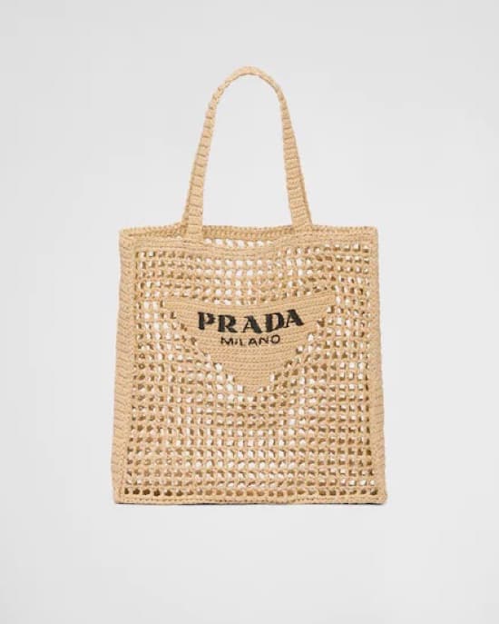 Prada Raffia Tote Bag - Image 1
