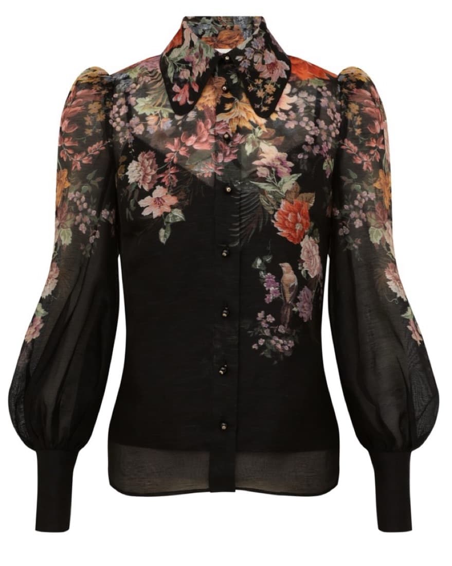 Zimmermann PAVILION TIE NECK BLOUSE - Image 2