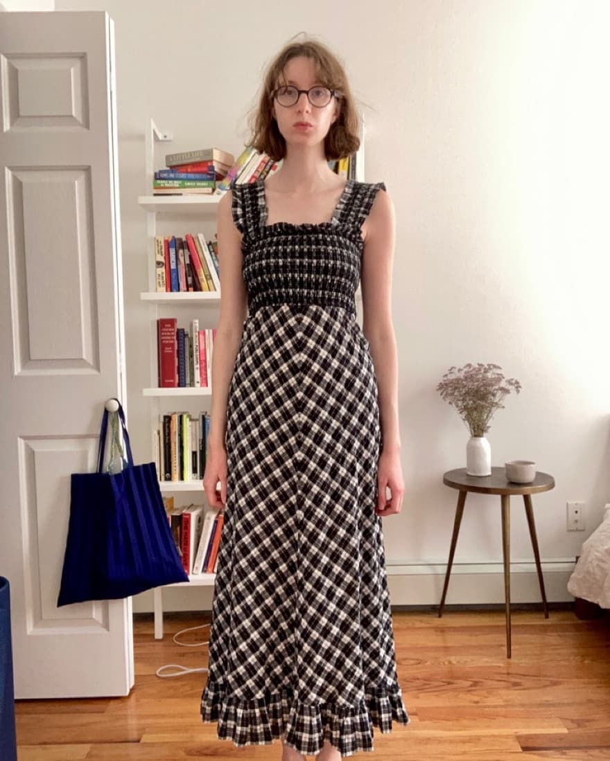 Ganni Black And White Checkered Dress  - Image 3