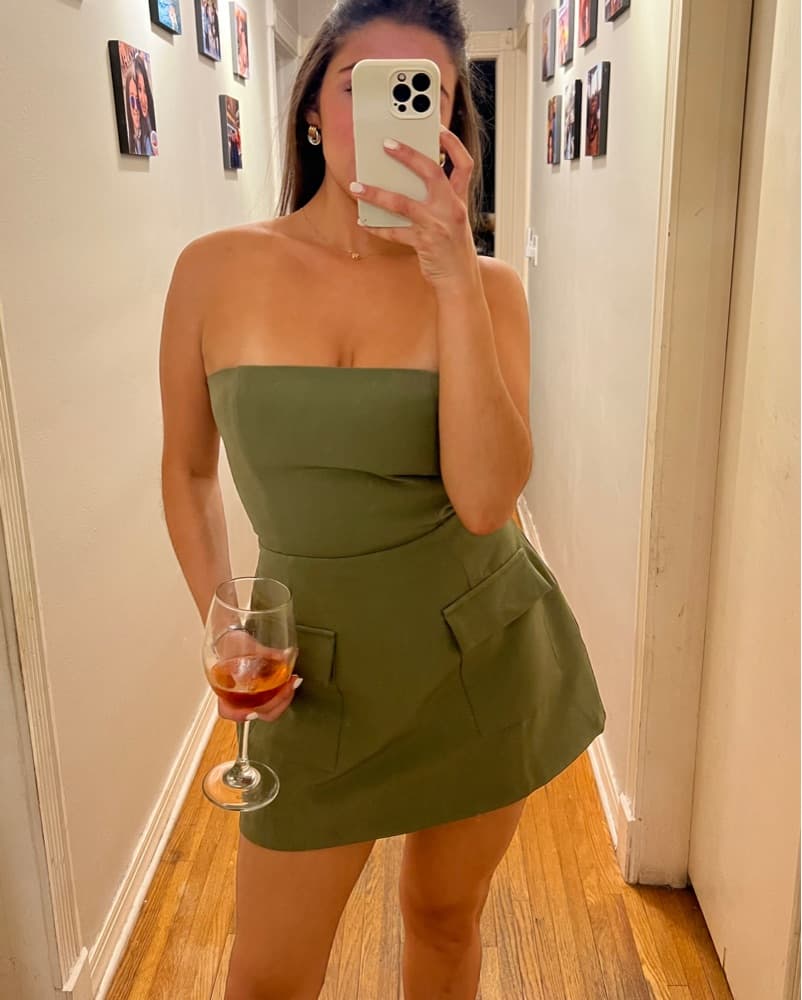 Mini Green Dress - Image 2