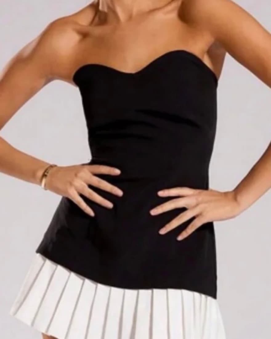 Trendy Black and White Dress - Image 1