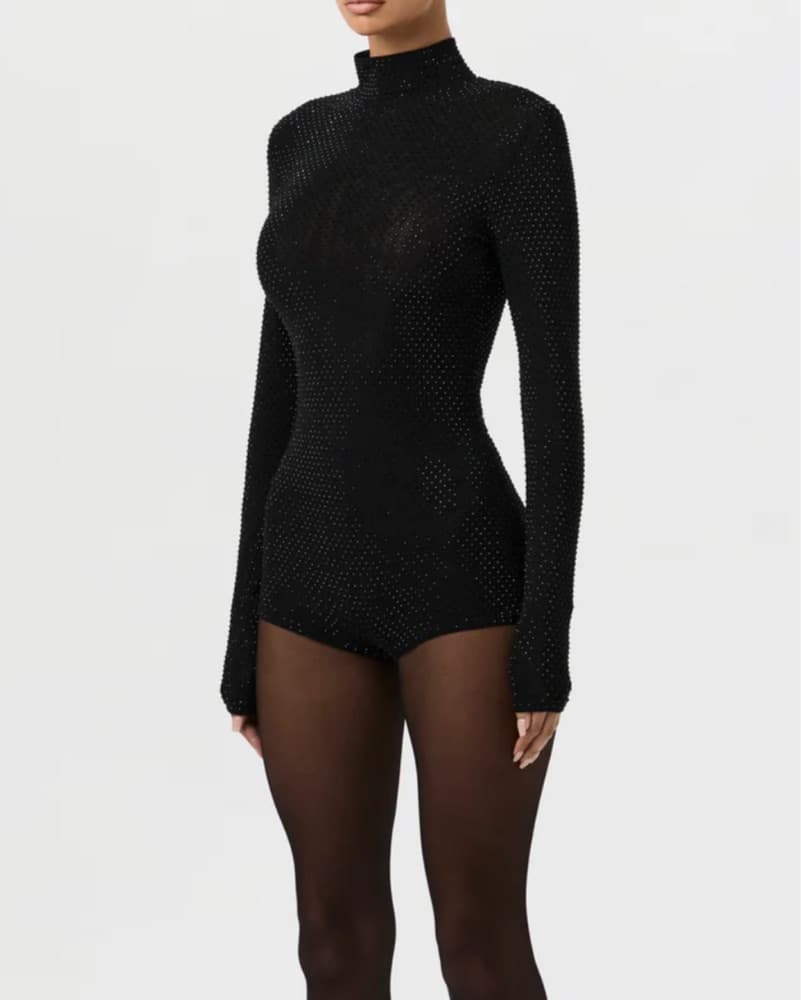 Crystal Turtleneck Romper - Image 2