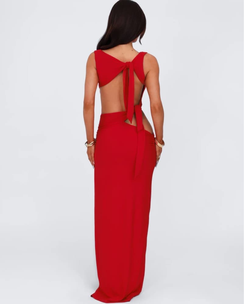 Tiger Mist Caspian Dress, Red - Image 4