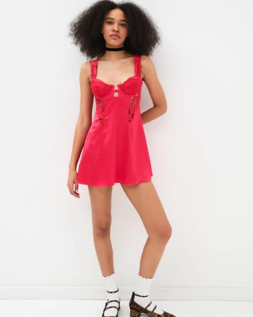 Romantic Roses Printed Slip Dress - Image 1