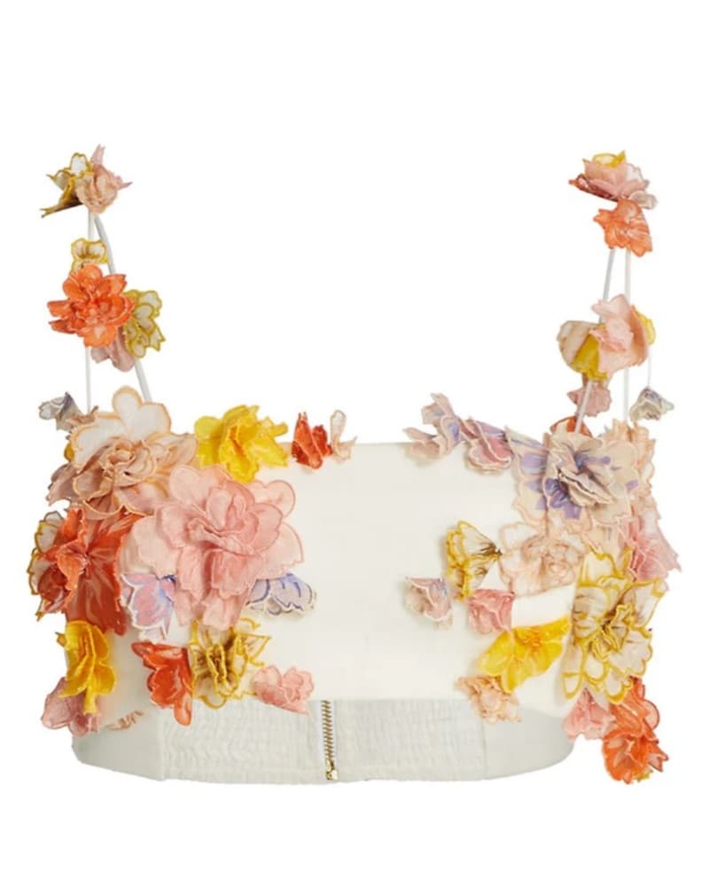 Zimmermann Postcard Floral Crop Top - Image 3
